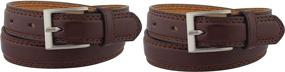 img 1 attached to Leather Double Stitched Single Medium Boys' Accessories at Belts