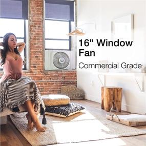 img 3 attached to Air King 9155 Window 🌬️ Fan: Powerful 16-Inch Cooling Device in White