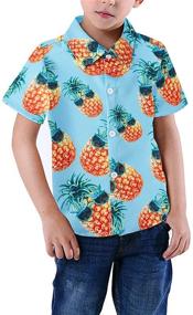 img 2 attached to 🍍 RAISEVERN Hawaiian Pineapple Tropical Boys' Clothing Glasses