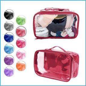 img 3 attached to Small Clear Travel Packing Cube - Transparent PVC Pouch for Suitcases & Diaper Bags