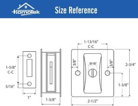 img 2 attached to HOMOTEK Privacy Sliding Door Lock with Pull - Easy Replacement for Old/Damaged Pocket Door Locks, 2-3/4”x2-1/2”, 1-3/8” Thickness, Black