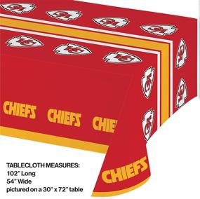 img 1 attached to 🏈 Пластиковые скатерти NFL Kansas City Chiefs - набор из 3 штук, яркое украшение на игровой день.