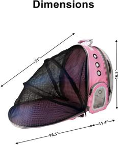 img 2 attached to 🐾 Pet Carrier Backpack for Small Dogs and Cats - Airline Approved, Expandable Bubble Backpack for Travel, Hiking, and Outdoor Use