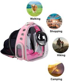 img 1 attached to 🐾 Pet Carrier Backpack for Small Dogs and Cats - Airline Approved, Expandable Bubble Backpack for Travel, Hiking, and Outdoor Use