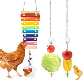 img 4 attached to Woiworco Chicken Xylophone Vegetable Hanging