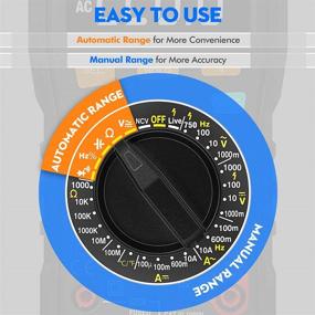 img 3 attached to ⚡ TRMS Digital Multimeter: 10000 Counts Tester for Auto and Manual Ranging, Measures AC/DC Current, Voltage, Resistance, Frequency, Temperature, features NCV Probe, Flashlight, and LCD Backlit Display