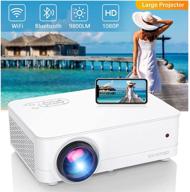 🎥 full hd native 1080p wifi bluetooth projector - 9800lm, 450" display, 4k movie support logo