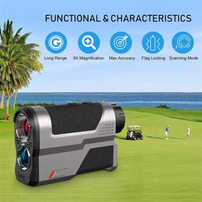 img 2 attached to 🏌️ WOSPORTS Rechargeable Golf Rangefinder: 1200 Yards Laser Range Finder with Slope ON/OFF Technology. Flag-Lock, Pulse Vibration, Angle, Height, and Continuous Scan Measurement.