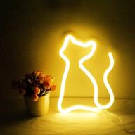 cat neon light logo