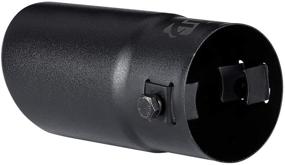 img 2 attached to 🔥 Black Coated Stainless Steel Exhaust Tip - Universal Fit for 1.5 to 2 Inch Tail Pipes - Car Muffler Tips