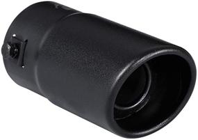 img 4 attached to 🔥 Black Coated Stainless Steel Exhaust Tip - Universal Fit for 1.5 to 2 Inch Tail Pipes - Car Muffler Tips