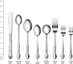 img 2 attached to New Star Foodservice 58642 Rose Pattern, 18/0 Stainless Steel, 7.2-Inch Dinner Fork - Set of 12