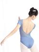 leotards sleeve v back ballet clothes logo