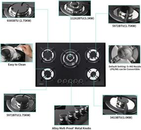 img 2 attached to Anlyter Cooktop Stovetop Tempered Convertible