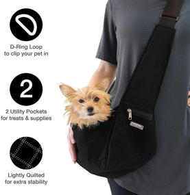 img 1 attached to 🐶 Cloak &amp; Dawggie Dog Sling Carrier for Tiny XXS Extra Extra Small Dogs, Puppy Toy Teacup Wearable Adjustable Pet Cross Body Shoulder Bag - Waterproof Nylon Travel by My Canine Kids