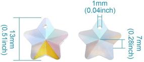 img 1 attached to 100 Pieces of 13x7mm Glass Faceted Star Charms in Crystal AB Color - Ideal for DIY Jewelry Making and Crafts