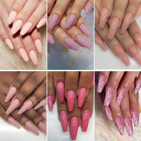 img 3 attached to 💅 Набор гель-лака для ногтей Gelfavor: 6 цветов гель-лака объемом 10 мл - ультрафиолетовая LED вытирать гель на ногтях в нюдовом розовом оттенке