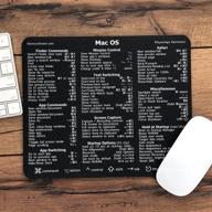 🎮 synerlogic (m1+intel) окончательный руководство по горячим клавишам для клавиатуры mac os v2.0 mouse pad - премиум-ламинированный антискользящий резиновый (черный) для big sur, catalina и mojave логотип
