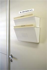 img 3 attached to 📂 Acrimet 2 Pocket Wall Mount File Holder Organizer – Letter Size, White Color (Including Hangers)