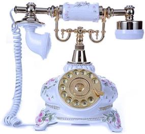 img 3 attached to 📞 TelPal Retro Rotary Dial Landline Phone with Classic Metal Bell - Corded Telephone for Home Decor and Vintage Aesthetics