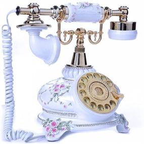 img 4 attached to 📞 TelPal Retro Rotary Dial Landline Phone with Classic Metal Bell - Corded Telephone for Home Decor and Vintage Aesthetics