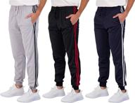 👖 real essentials 3-pack: boys' active jogger sweatpants with pockets for casual athletics logo