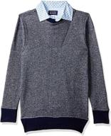 👦 the children's place big boys' kid long sleeve 2fer sweater - stylish and cozy outerwear for boys logo