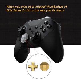 img 1 attached to 🎮 Premium Gold Metal Replacement Parts for Xbox One Elite Series 2 Controller - 4 Interchangeable Paddles and 2 D-Pads