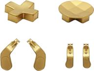 🎮 premium gold metal replacement parts for xbox one elite series 2 controller - 4 interchangeable paddles and 2 d-pads logo