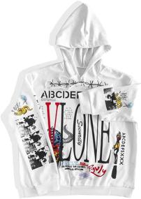 img 3 attached to 👕 Boys' Clothing: Pullover Graffiti Lightweight Fashion Sweatshirts