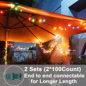 img 1 attached to 🎄 200 Count 42FT Multicolor Incandescent Christmas Tree Lights - Christmas Colorful String Lights, Pack of 2 Sets of 100 Count Mini Lights for Wedding Party, Holiday Garden, Indoor/Outdoor Decor