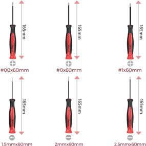 img 3 attached to 🔧 Набор точных отверток Olsa Tools: 6 шт. маленьких мини-отверток, профессиональное качество микрофилипсов и плоскоголов, не скользкая рукоятка и удобная эргономичная ручка