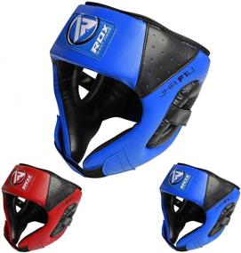 img 4 attached to 🥊 High-Quality RDX Kids Headgear: SATRA Approved Junior Maya Hide Leather Helmet for Boxing, MMA Training, Kickboxing, Sparring, Muay Thai, and Taekwondo