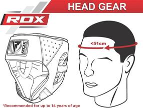 img 2 attached to 🥊 High-Quality RDX Kids Headgear: SATRA Approved Junior Maya Hide Leather Helmet for Boxing, MMA Training, Kickboxing, Sparring, Muay Thai, and Taekwondo