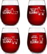 stemless glasses prob llama novelty glasses logo