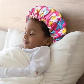 img 2 attached to Adjustable Bonnets Children Reversible Sleeping Personal Care for Bath & Bathing Accessories