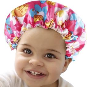 img 4 attached to Adjustable Bonnets Children Reversible Sleeping Personal Care for Bath & Bathing Accessories