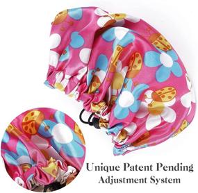 img 1 attached to Adjustable Bonnets Children Reversible Sleeping Personal Care for Bath & Bathing Accessories