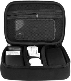 img 1 attached to 🔌 KOSOKO Electronics Travel Organizer Bag: Three-Layer Waterproof Storage for Electronic Accessories - Cable, Charger, Flash Drive, and More (Black, S)