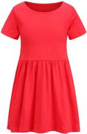 👗 cotton sleeve casual dress for girls - girls' clothing in dresses logo