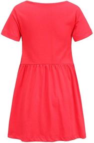 img 3 attached to 👗 Cotton Sleeve Casual Dress for Girls - Girls' Clothing in Dresses
