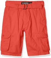 boys' clothing: southpole belted ripstop basic shorts - trendy and durable! logo