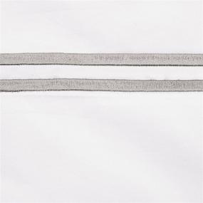 img 1 attached to 🛏️ Pinzon Egyptian Cotton Sateen Hotel Stitch Sham - Standard, Silver Grey - High-Quality 400-Thread Count by Amazon Brand