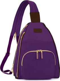 img 4 attached to 🎒 Everyday Amethyst Rhinestone Multi-Pocket Backpack