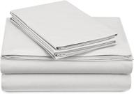 🛏️ 300 thread count percale cotton sheet set - queen size, white - pinzon by amazon logo