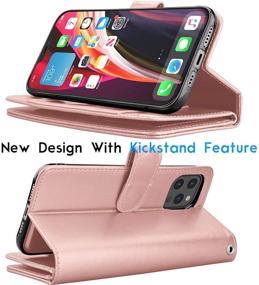 img 1 attached to 📱 Tekcoo Wallet Case for iPhone 12 Pro Max (6.7 inch) 2020 - Rose Gold - Luxury PU Leather Cover with Card Slots & Detachable Magnetic Hard Case