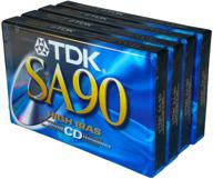 🎧 enhance your audio experience with tdk sa 90 super avilyn high bias ultimate cd performance blank audio cassettes - 4 pack logo