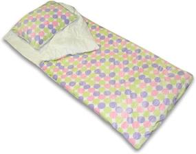 img 1 attached to 🛏️ Thro Ltd. Big Dot Collection Microluxe 60 by 65 Sleeping Bag with Pillow - Pink/Purple/Sage Green