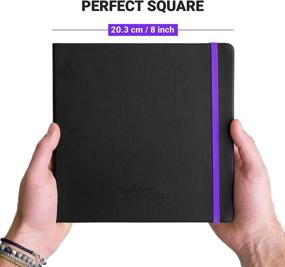 img 3 attached to 📓 Articka Note Hardcover Sketchbook – Square Hardbound Sketch Journal – 8 x 8 Inch Art Book – 120 Pages with Elastic Closure – High-quality 180GSM Paper – Ideal for Pencils, Graphite, Charcoal, and Pens