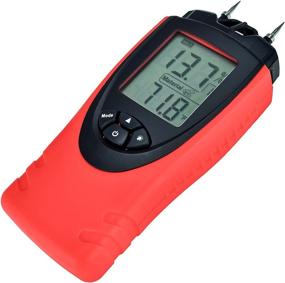 img 3 attached to 📏 ennoLogic Moisture Meter eH710T - Digital LCD Pin Type with 7 Material Settings - Ideal for Wood, Cement, Mortar, Brick, Drywall, and Carpet - Backlight, Hold, Max Min Air Temperature, and Holster